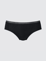 UNIQLO - однотонные трусики с кружевным краем -  09 BLACK