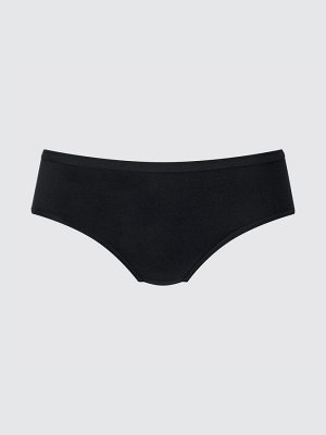 UNIQLO - хлопковые бесшовные трусики со средней посадкой - 09 BLACK