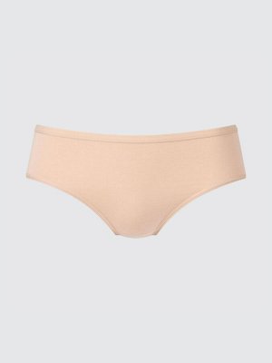 UNIQLO - хлопковые бесшовные трусики со средней посадкой - 31 BEIGE
