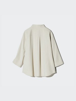 UNIQLO - блуза из искусственного шелка с рукавами 3/4 - 50 LIGHTGREEN
