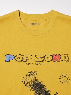 UNIQLO - хлопковая футболка Kenshi Yonezu POP SONG - 45 YELLOW