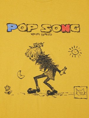 UNIQLO - хлопковая футболка Kenshi Yonezu POP SONG - 45 YELLOW