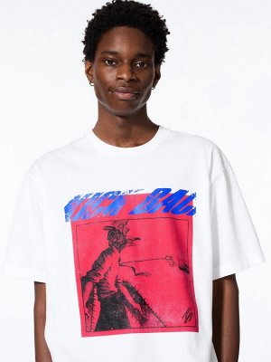 UNIQLO - хлопковая футболка Kenshi Yonezu Kick Back - 00 WHITE