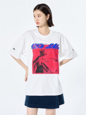 UNIQLO - хлопковая футболка Kenshi Yonezu Kick Back - 00 WHITE