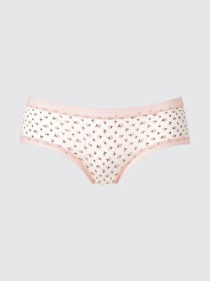 UNIQLO - хлопковые повседневные трусики с кружевной каймой