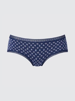 UNIQLO - хлопковые повседневные трусики с кружевной каймой