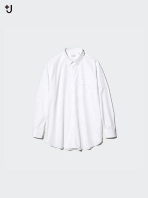 UNIQLO - мужская рубашка с внешним карманом и из хлопка SUPIMA - 00 WHITE