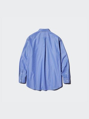 UNIQLO - мужская рубашка из хлопка SUPIMA - 63 BLUE