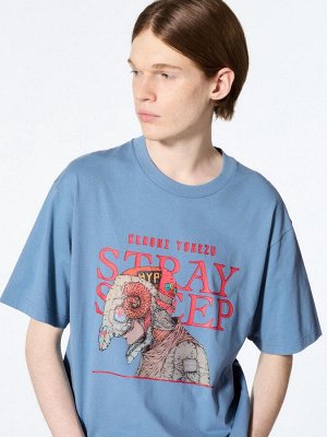 UNIQLO - хлопковая футболка Kenshi Yonezu Stray Sheep - 61 BLUE