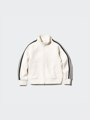UNIQLO - детская олимпийка с лампасами - 01 OFFWHITE