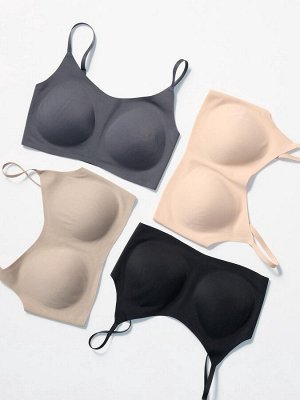 UNIQLO - мягкий бюстгальтер с чашечками на тонких лямках - 31 BEIGE