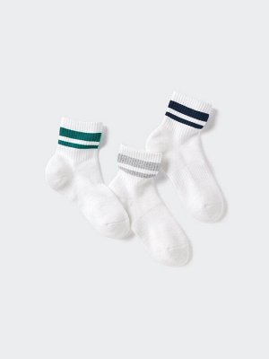 UNIQLO - женские носки из ворса средней длины (3 пары) - 01 OFFWHITE
