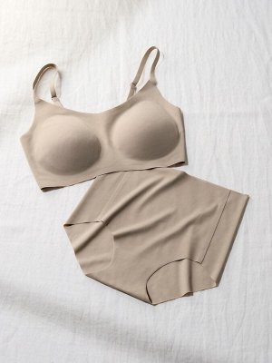UNIQLO Airism - бесшовные трусики с высокой талией - 35 BROWN