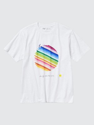 UNIQLO - хлопковая футболка PEACE FOR ALL Emmanuel Moureaux - 00 WHITE