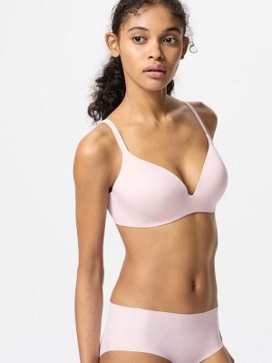 UNIQLO - комфортный бюстгальтер без косточек с 3D-фиксацией - 10 PINK