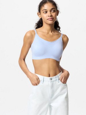 UNIQLO - мягкий бюстгальтер с чашечками на тонких лямках - 60 LIGHTBLUE