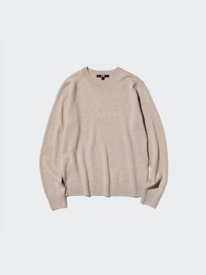 UNIQLO - кашемировый свитер с круглым вырезом