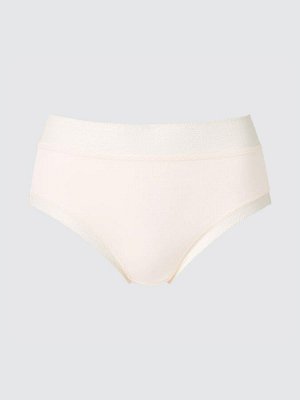 UNIQLO - трусики с завышенной талией и с кружевными краями - 30 NATURAL