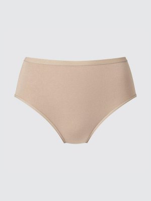 UNIQLO - базовые трусики с завышенной талией - 32 BEIGE