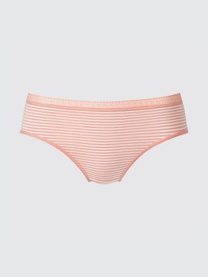 UNIQLO - полосатые трусики с кружевной вставкой - 21 LIGHTORANGE