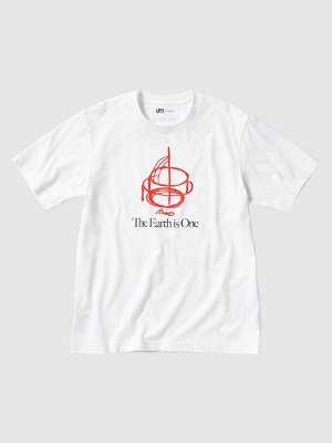 UNIQLO - хлопковая футболка PEACE FOR ALL Tadao Ando - 00 WHITE