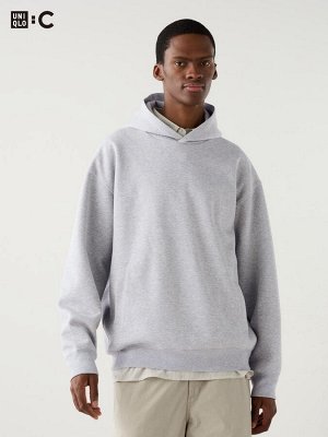 UNIQLO: C - однотонная оверсайз толстовка с капюшоном - 03 GRAY