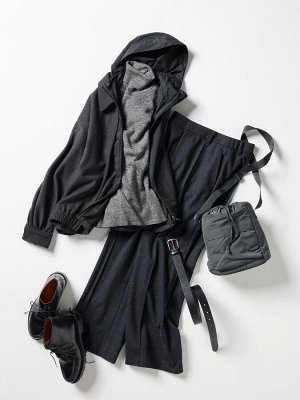 UNIQLO - свитер с высоким воротником в рубчик из шерсти мериноса - 17 RED