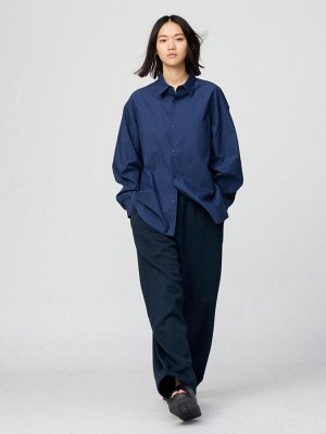 UNIQLO - хлопковая оверсайз рубашка - 00 WHITE