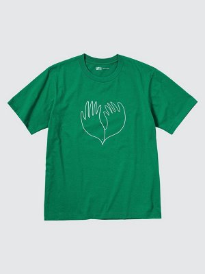 UNIQLO - хлопковая футболка PEACE FOR ALL Christophe Lemaire - 55 GREEN