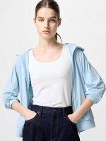 UNIQLO AIRism - базовая майка с чашечками - 00 WHITE