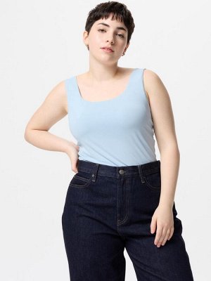 UNIQLO AIRism - базовая майка с чашечками - 09 BLACK