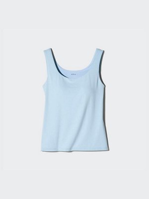 UNIQLO AIRism - базовая майка с чашечками - 09 BLACK
