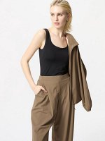 UNIQLO AIRism - базовая майка с чашечками - 09 BLACK