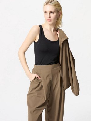 UNIQLO AIRism - базовая майка с чашечками - 09 BLACK