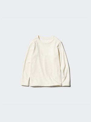 UNIQLO Ultra Warm Heattech - ультра теплая термо-кофта с круглым вырезом для детей
