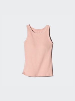 UNIQLO - базовая майка в рубчик с чашечками - 66 BLUE