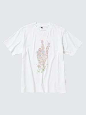 UNIQLO - хлопковая футболка PEACE FOR ALL J.W. Anderson - 00 WHITE