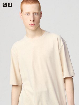 UNIQLO U - мужская футболка с функцией Dry EX и с круглым вырезом - 41 YELLOW