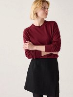 UNIQLO - свитер из мериносовой шерсти с круглым вырезом - 19 WINE
