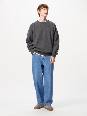 UNIQLO - широкие джинсы с прямым силуэтом - 64 BLUE