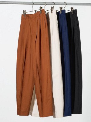 UNIQLO x Comptoir des Cotonniers - брюки-бочонки из льняной смеси - 26 ORANGE