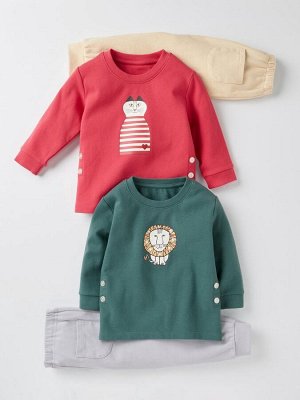 UNIQLO - детская пижама с принтом кошек от Лизы Ларсон - 54 GREEN
