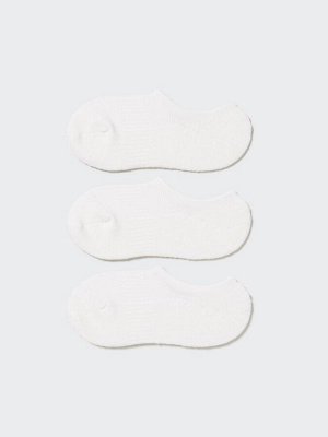 UNIQLO - женские короткие носки для спорта средней плотности (3 пары) -  00 WHITE