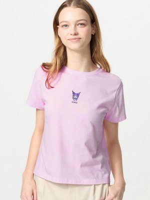 UNIQLO - хлопковая футболка с персонажами Sanrio и Kuromi - 10 PINK