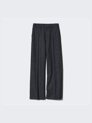 UNIQLO - широкие теплые брюки из джерси - 32 BEIGE