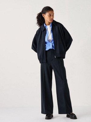 UNIQLO - широкие теплые брюки из джерси - 69 NAVY