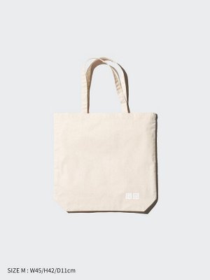 UNIQLO - хлопковый шоппер с лого UNIQLO