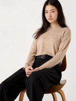UNIQLO - свитер из мериносовой шерсти с круглым вырезом - 32 BEIGE