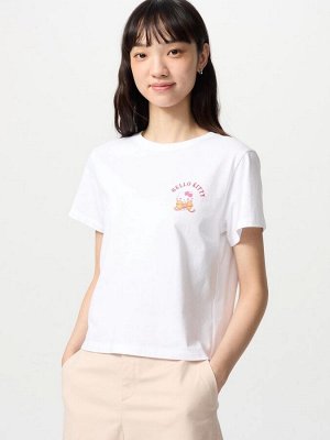 UNIQLO - хлопковая футболка с персонажами Sanrio и Hello Kitty - 00 WHITE