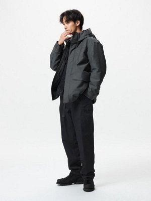 UNIQLO Heattech - тонкие термо-штаны на резинке, с боковыми карманами - 09 BLACK
